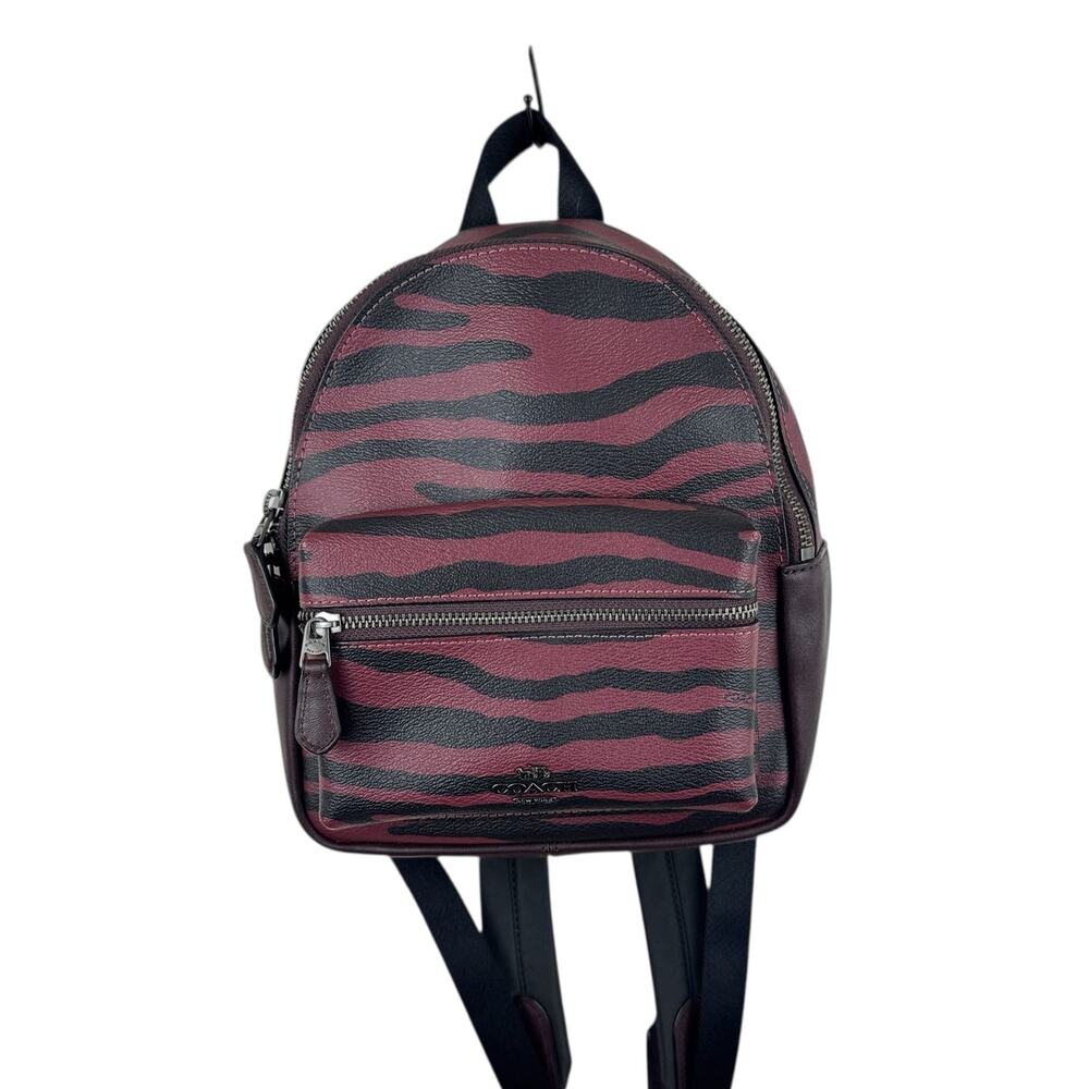 Coach Mini Charlie Backpack in Tiger Stripe